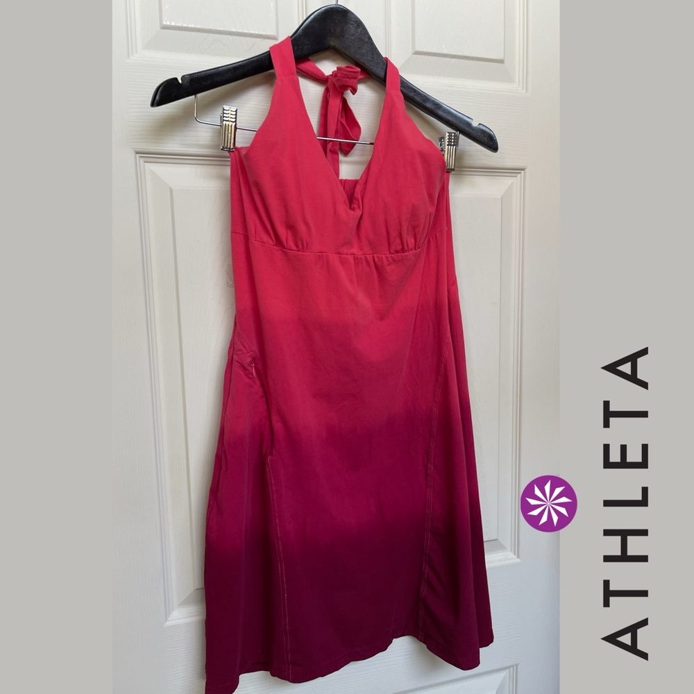 Athleta Gradient Ombré Halter Travel Dress SMALL